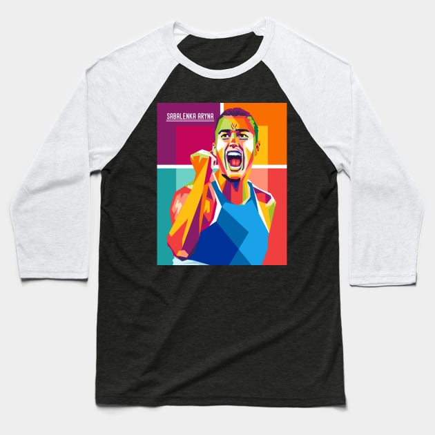 sabalenka aryna wpap Baseball T-Shirt by cool pop art house